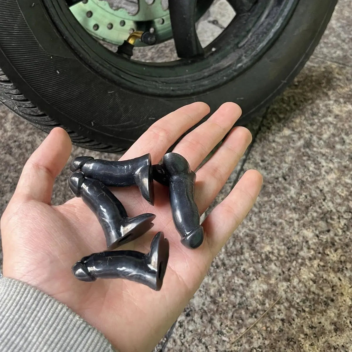 4-PCS Funny Tire Valve Stem Caps for Cars Bikes and Motorcycles with Creative Style