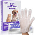 20-Pack Pet Cleaning Wipes & Bathing Gloves – Hypoallergenic Coconut Oil Deodorant Wipes for Dogs