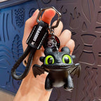 Glow In Dark Mini Dragon Keychain with Moving Wings for Bag Charms