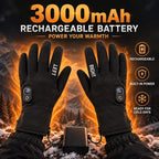 Rechargeable Heated Gloves with Touchscreen Fingertips for Cycling and Cold Weather