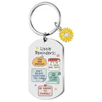 Inspirational Daisy Slogan Keychain for Encouragement Gifts and Everyday Positive Reminders