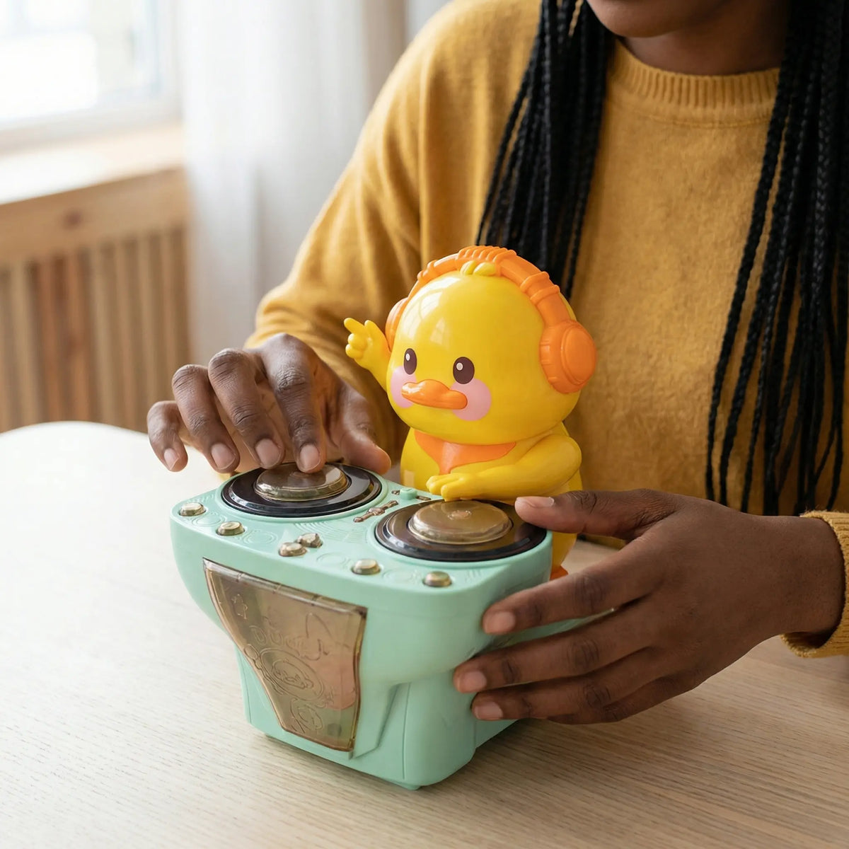 Interactive DJ Dancing Duck Toy with Music Lights for Toddlers and Kids