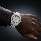 Luxury Iced Out Rhinestone Watch for Hip Hop Style and Statement Outfits