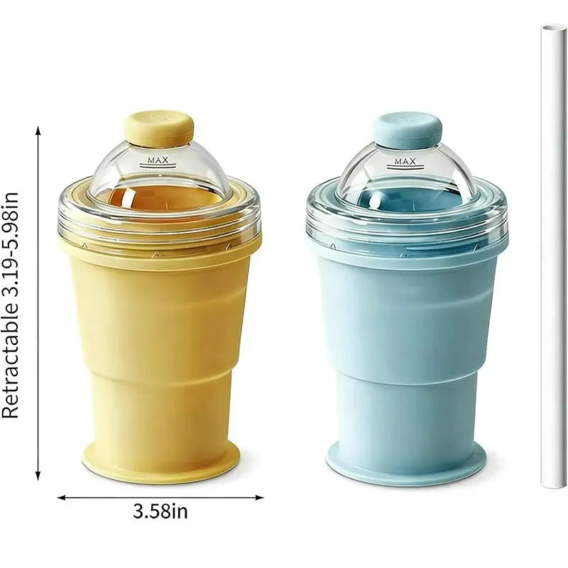 Folding ice hockey cup, silicone cup, summer ice hockey folding water cup, creative silicone ice cube mold, large spherical homemade whiskey freezer. Reusable Coffee,father'sdaygifts