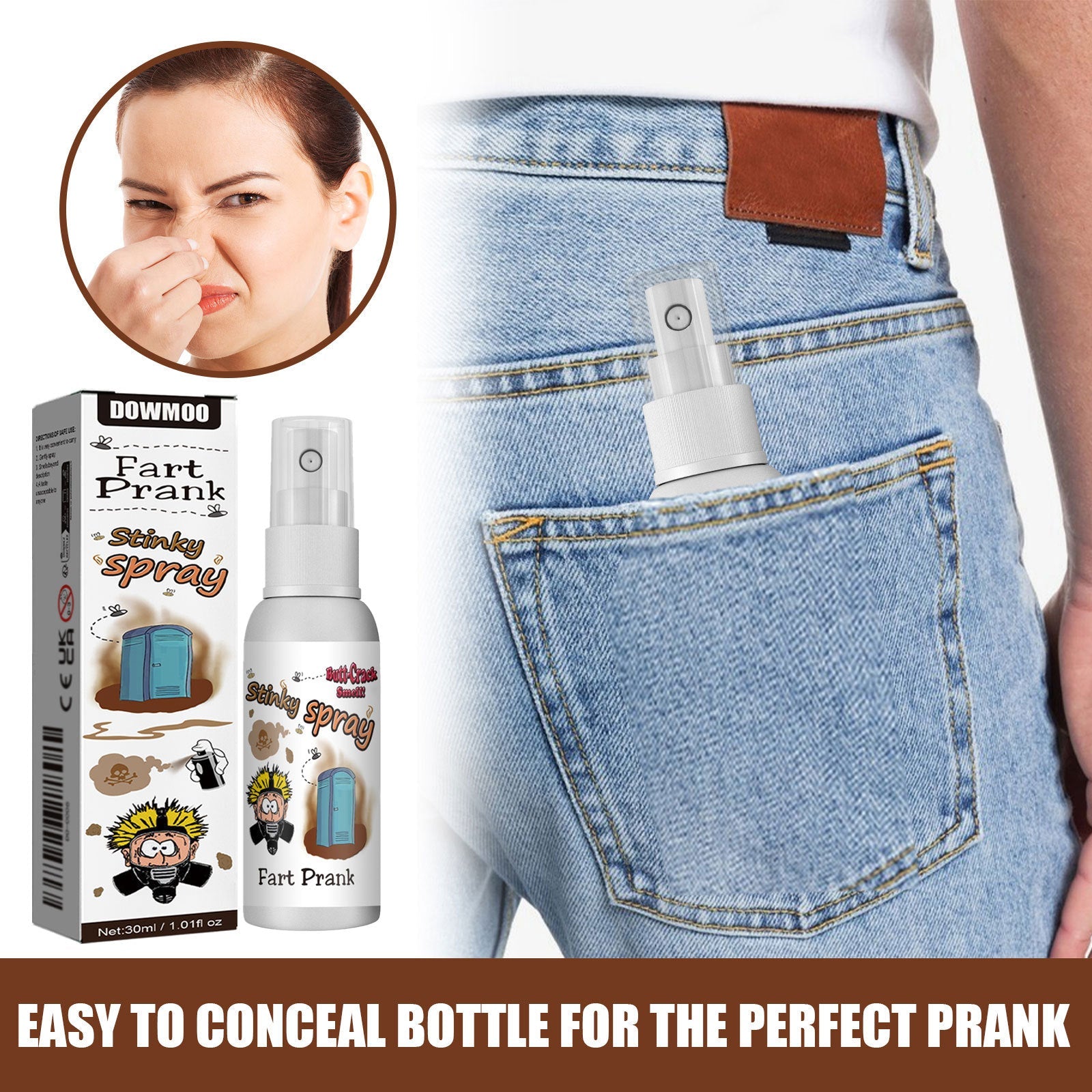 Liquid Ass Authentic Fart Prank Spray – Made in USA Realistic Non-Staining Odor for Lasting Humor