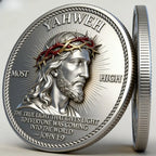 Life Light Faith Commemorative Coin, Dual-Sided Religious Collection, Hebrew Scripture Design, Perfect Christmas Gift