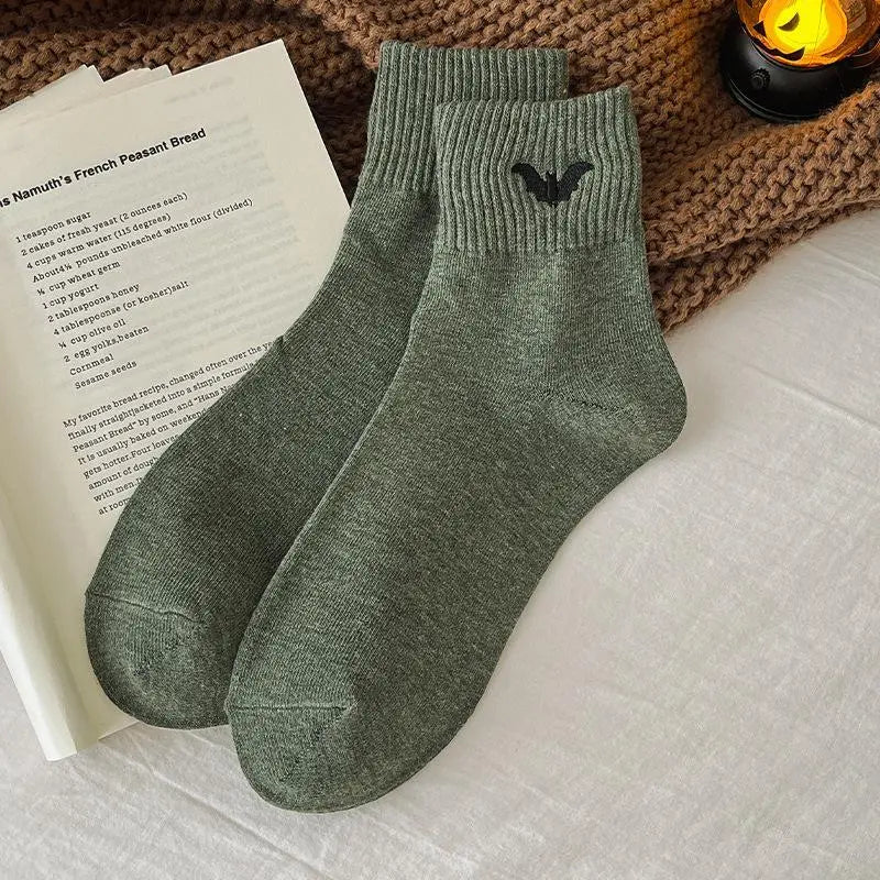 Cute Halloween Socks Set with Spooky Cartoon Designs for Cozy Fall Everyday Wear