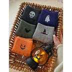 Cute Halloween Socks Set with Spooky Cartoon Designs for Cozy Fall Everyday Wear
