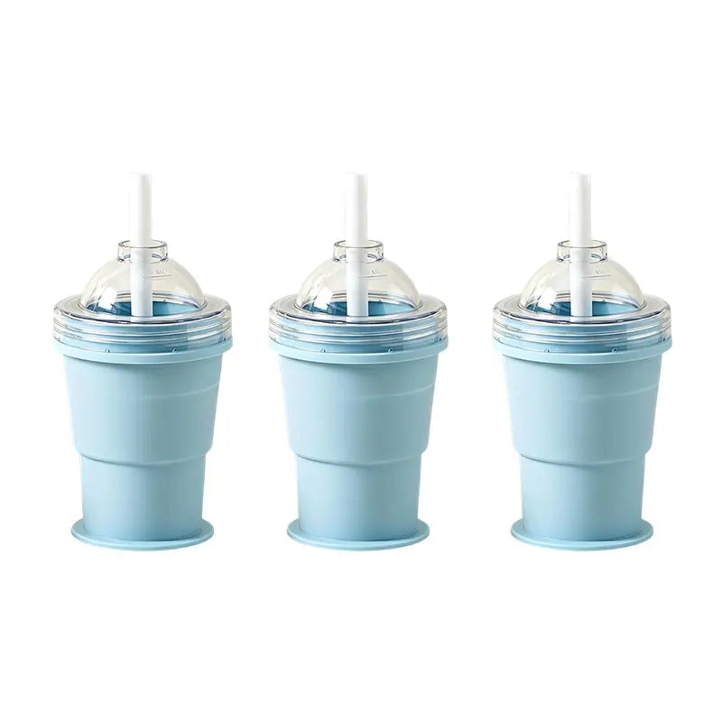 Folding Silicone Ice Hockey Cup & Spherical Ice Cube Mold