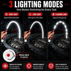 Flexible Rechargeable LED Work Light for Garage Repairs Camping and Emergency Use