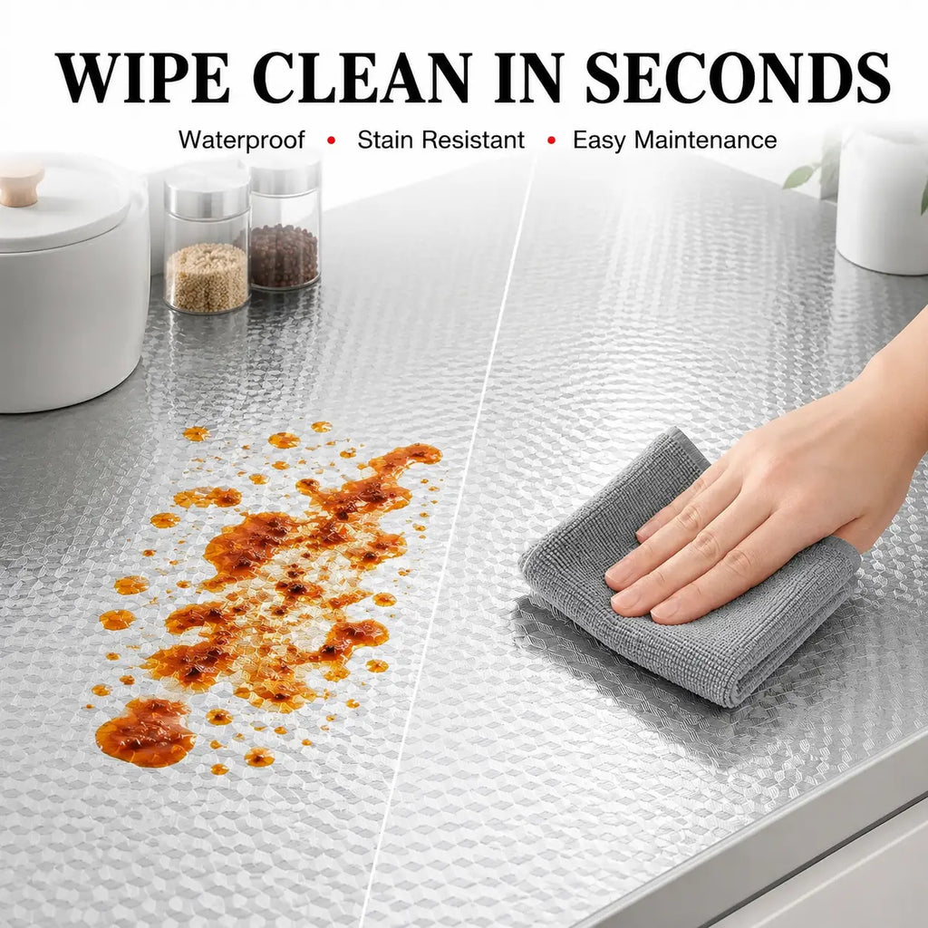 Self Adhesive Aluminum Foil Backsplash Wallpaper for Easy Kitchen Surface Protection