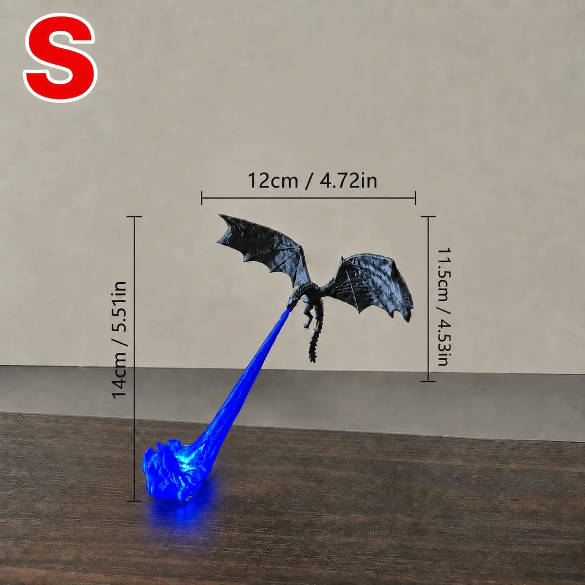Mystical Dragon Flame Book Nook LED Bookshelf Decor for Fantasy Lovers