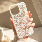 Romantic Lace Pattern Phone Case with Air Cushion Protection for Elegant Everyday Style