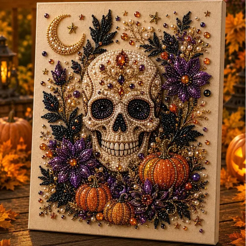 Halloween Ghost Pearl Art DIY Kit for Spooky Fall Home Decor