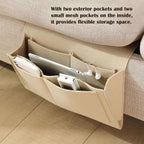 Bedside Storage Caddy with Five Pockets for Dorm Bedroom and Sofa Organization