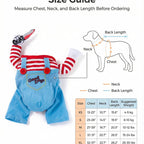 Scary Killer Doll Pet Costume for Small Dogs Cats Halloween Cosplay Parties