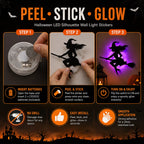 Halloween LED Silhouette Wall Decor Set for Spooky Home Party Decorations