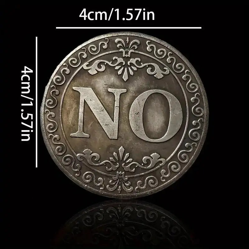 Yes No Decision Coin Double Sided Choice Maker Gift for Friends Family and Daily Fun