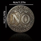 Yes No Decision Coin Double Sided Choice Maker Gift for Friends Family and Daily Fun