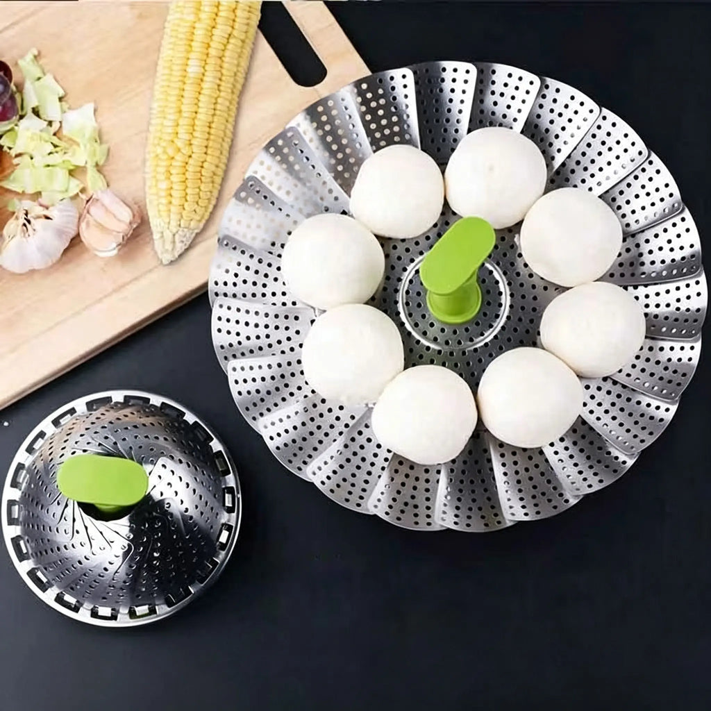 Expandable Stainless Steel Vegetable Steamer Basket for Healthy Cooking and Easy Kitchen Prep