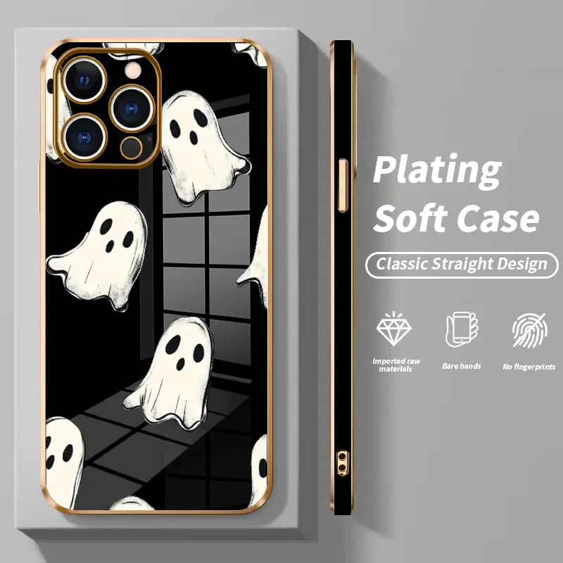 Ghost Pattern Shockproof Phone Case for Halloween Style and Everyday Protection