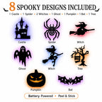 Halloween LED Silhouette Wall Decor Set for Spooky Home Party Decorations