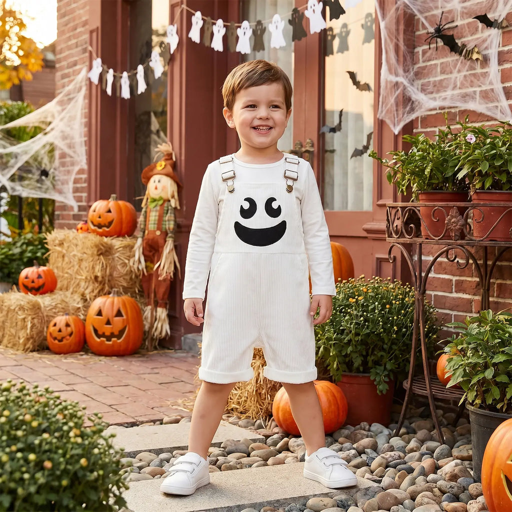 Cute Halloween Baby Overalls with Pocket Design for Cozy Toddler Fall Outfits