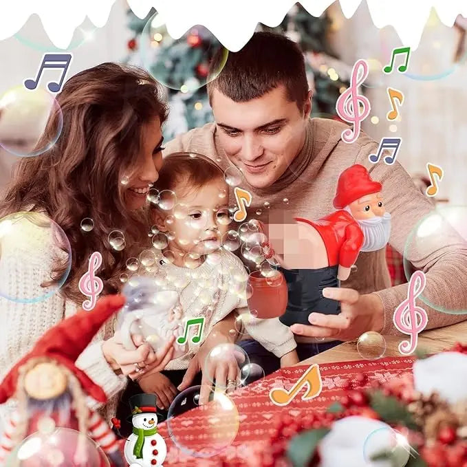 Farting Santa Bubble Machine with Funny Sounds for Christmas Party Kids Gift