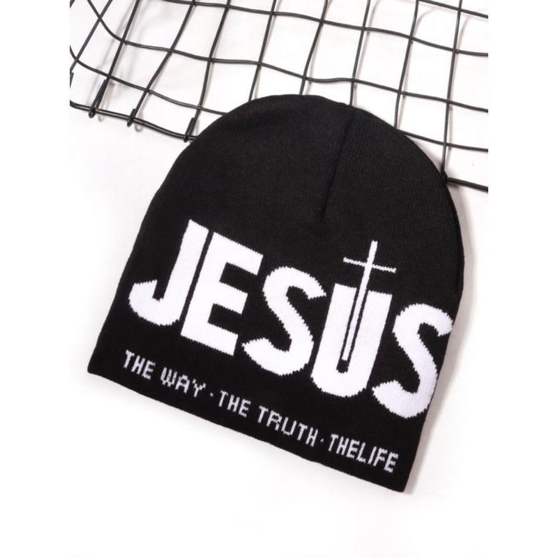 Christian Jesus Faith Knit Beanie for Winter Streetwear and Cold Weather Outfits