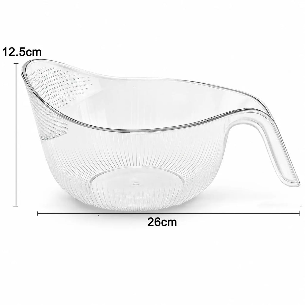 Égouttoir à riz multifonctionnel et esthétique avec poignée – Passoire à fruits et légumes en plastique robuste sans BPA