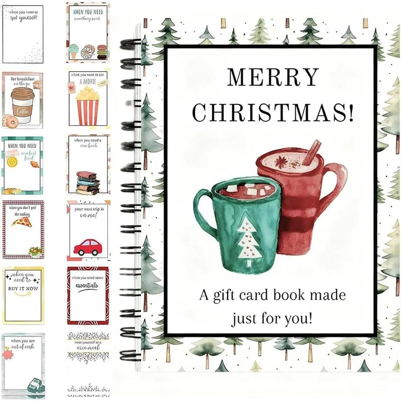 Personalized Christmas Gift Card Booklet for Family Holiday Surprises and Keepsake Giving