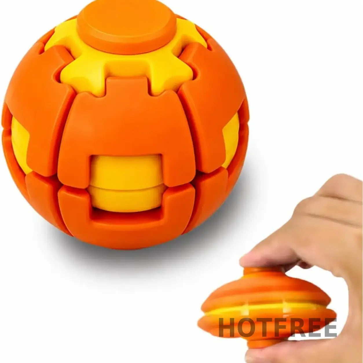 Hotfree Balle Gyroscopique Fidget Imprimée en 3D – Gadget de Bureau Anti-Stress et Anxiété à Rotation Fluide