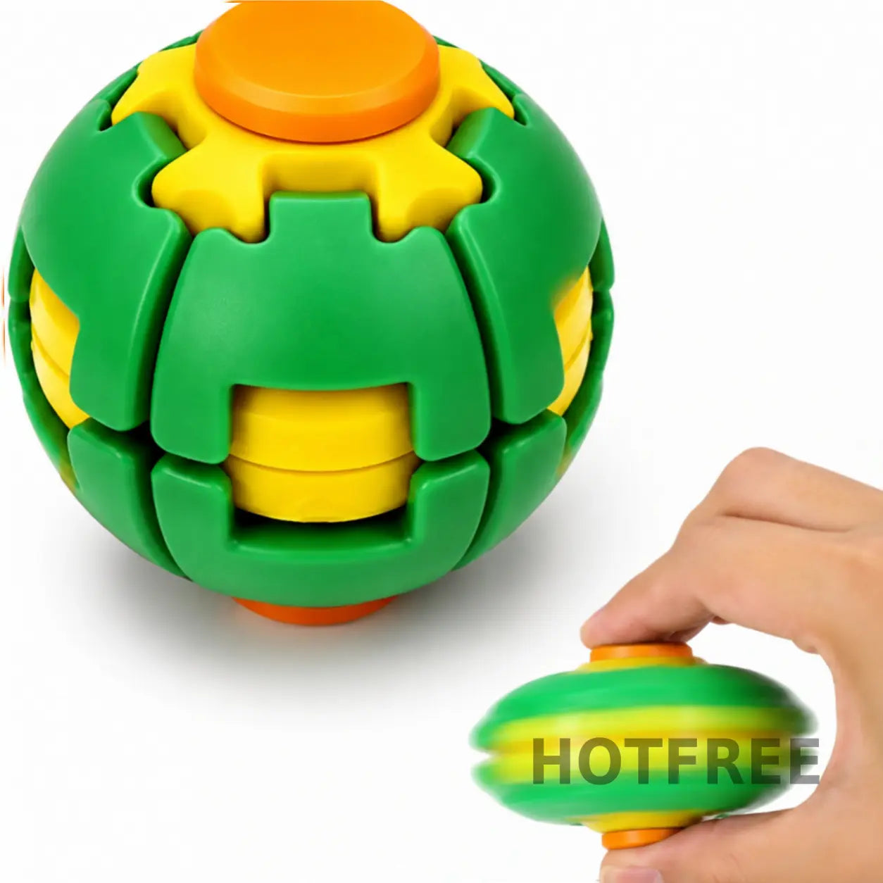 Hotfree 3D Printed Fidget Gyro Ball – Smooth Spinning Stress Anxiety Relief Desk Gadget