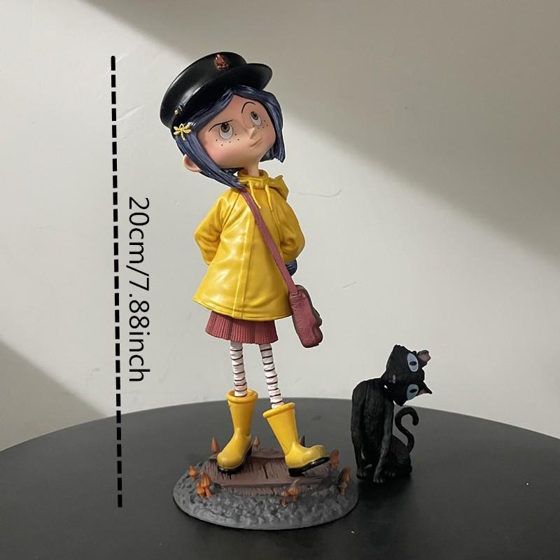 Ghost Mom Caroline & Cat Q-Version Standing Anime Figure – Collectible Desktop Decor Model