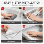 Self Adhesive Aluminum Foil Backsplash Wallpaper for Easy Kitchen Surface Protection