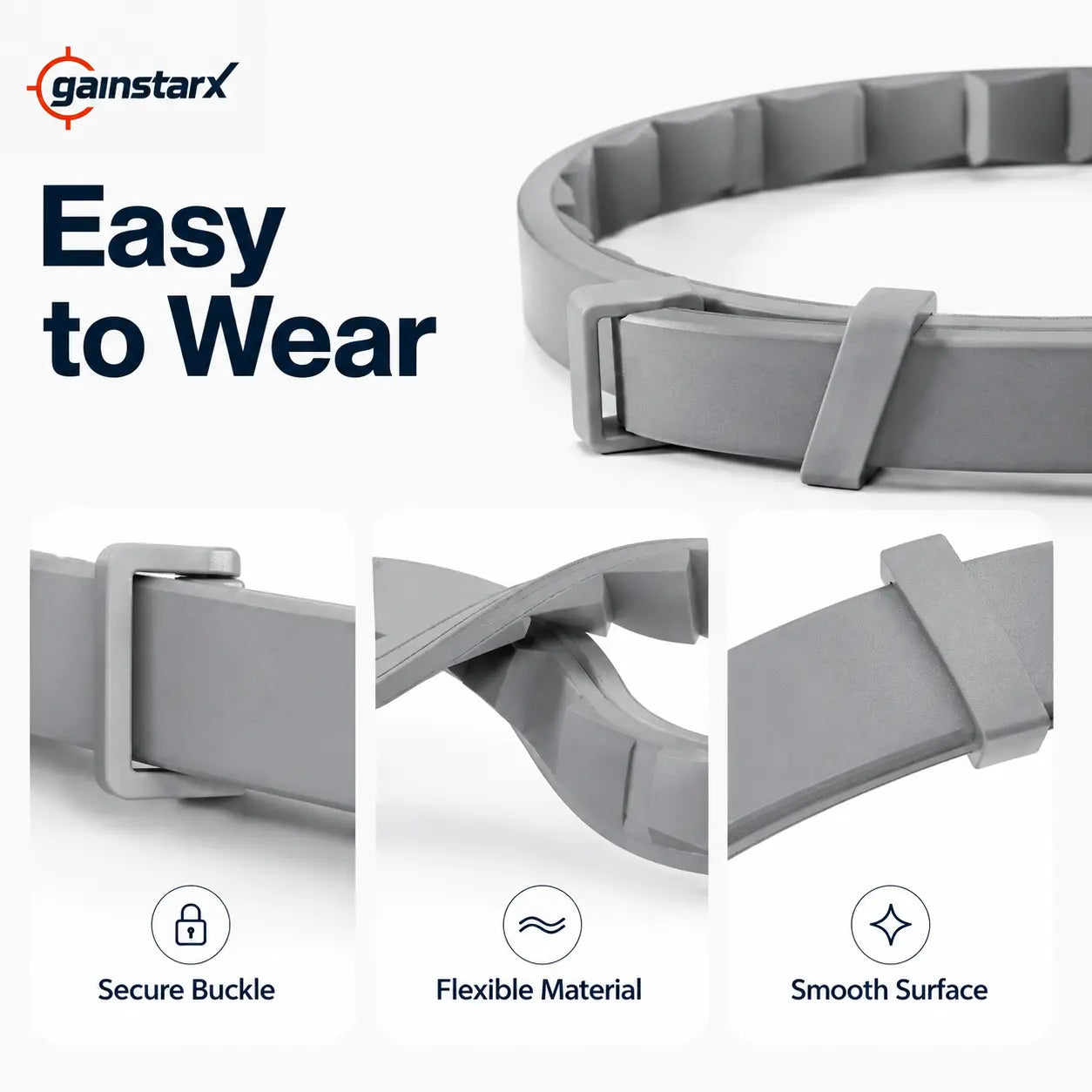 Gainstarx Adjustable Fresh Scent Dog Collar – Comfortable Lightweight Pet Collar for Large Dogs (Over 18 lbs)