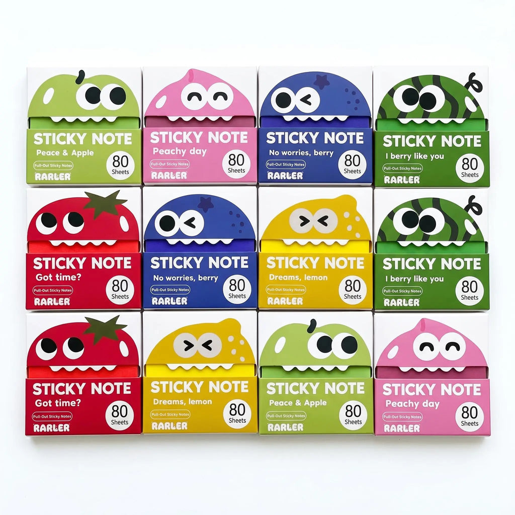 12 Boxes of Glittery Transparent Pull-Out Sticky Notes (960 Sheets Total) – Sparkly Office Stationery with Strong Adhesion, No Residue, Reusable Up to 50 Times per Sheet