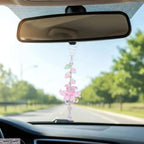 Crystal Lily Car Suncatcher Charm Handmade Boho Rearview Mirror Decor Gift