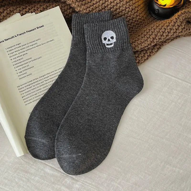 Cute Halloween Socks Set with Spooky Cartoon Designs for Cozy Fall Everyday Wear