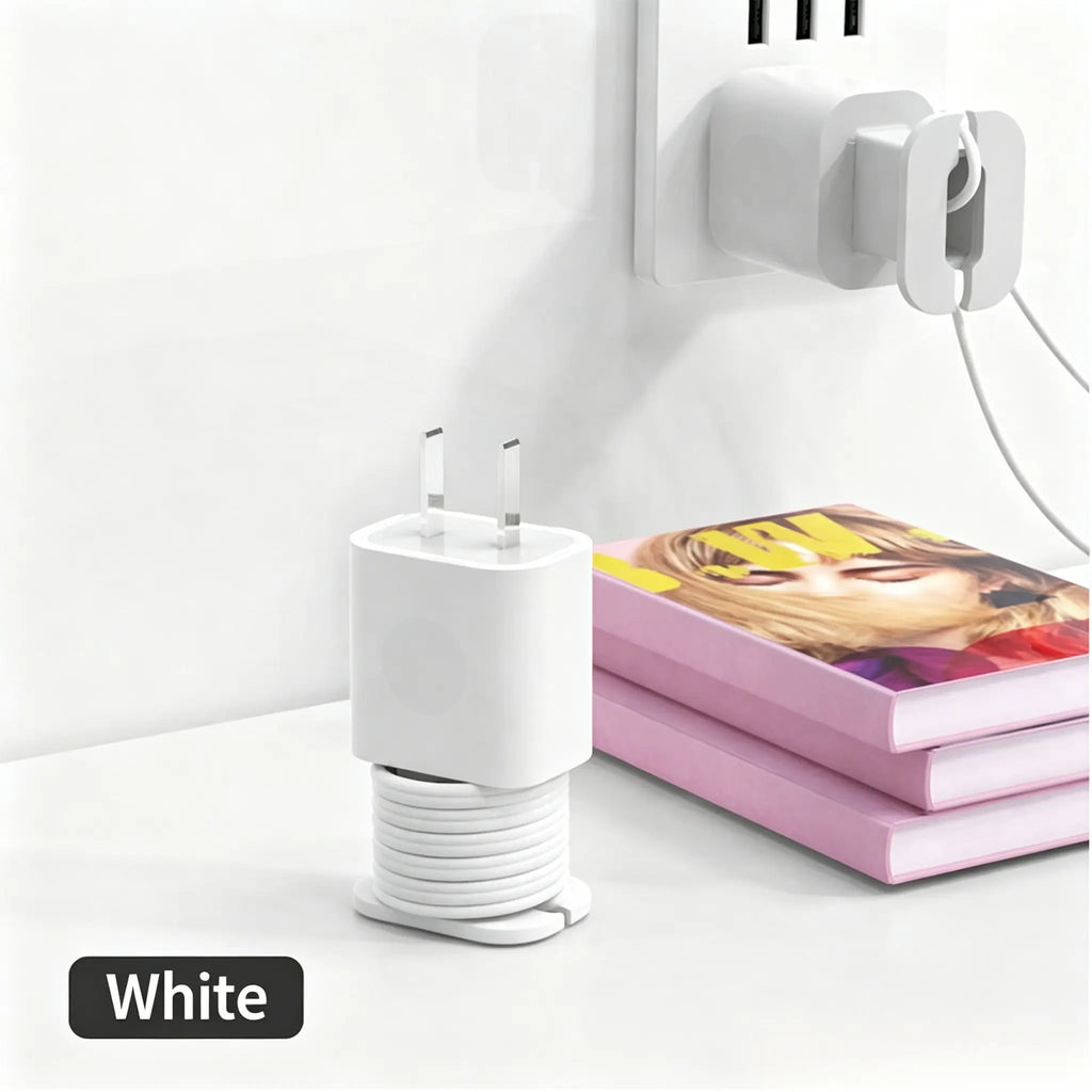 2-in-1 Charger Cord Protector with Cable Wrap for Organized Everyday Charging Setup