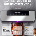 Vacuum Sealer Machine, Automatic Food Sealer with Suction Power, Includes Bags & Cutter, One-Touch Operation, Dry/Moist Modes,Free Bags, Perfect Christmas & New Year Gift ldea