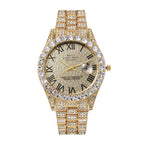 Luxury Iced Out Rhinestone Watch for Hip Hop Style and Statement Outfits