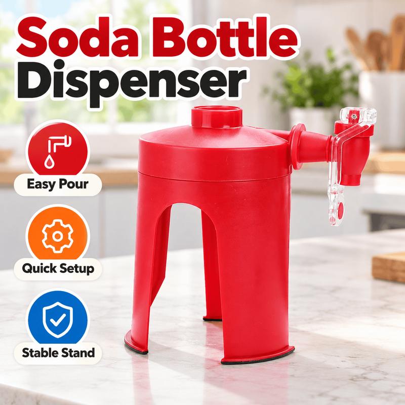 Hand Press Inverted Bottle Dispenser - Carbonated Drink Dispenser, Kitchen Accessories for Home Use