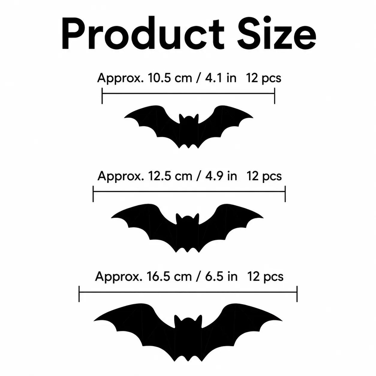 3D LED Bat Wall Decor Set for Spooky Halloween Home Parties