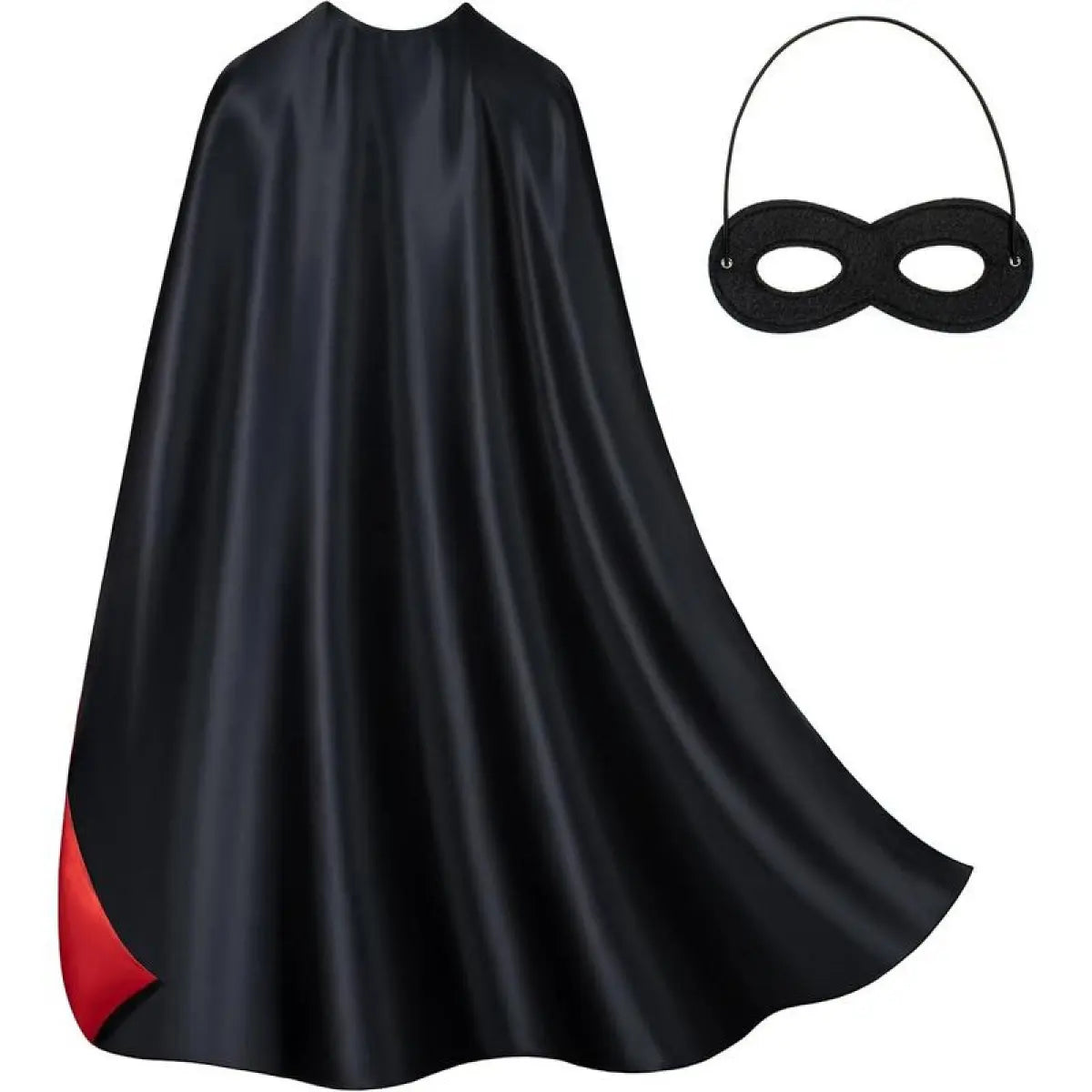 Reversible Superhero Cape and Mask Set for Halloween Parties and Costume Events