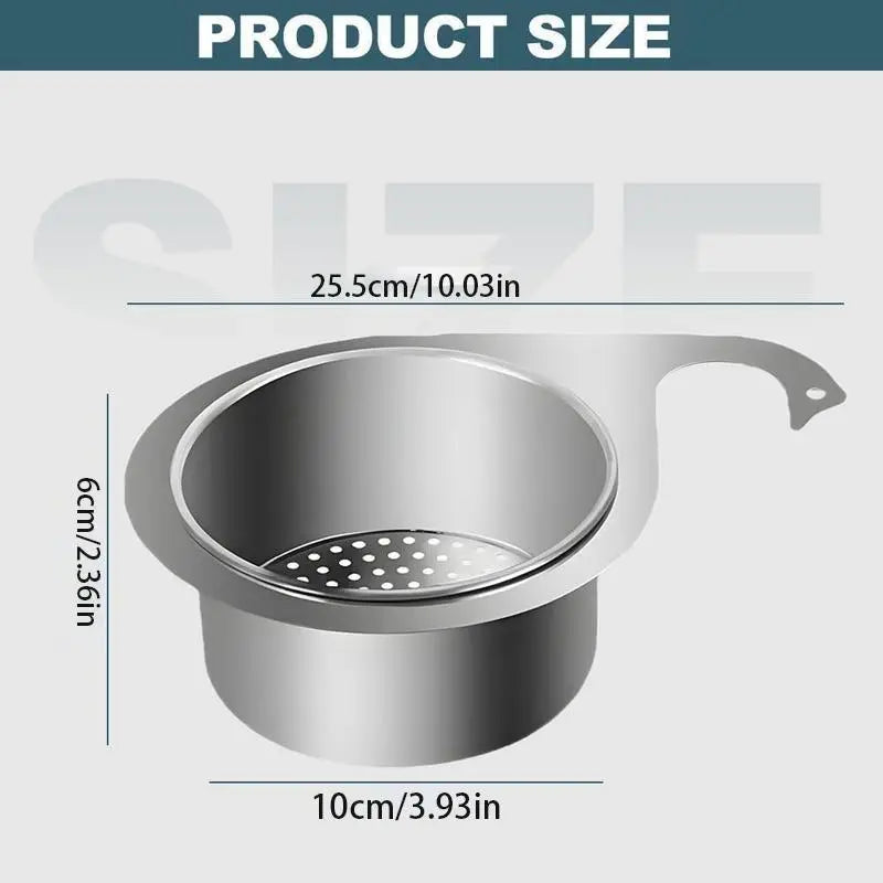 Stainless Steel Swan Sink Strainer Basket for Easy Kitchen Drain Cleaning