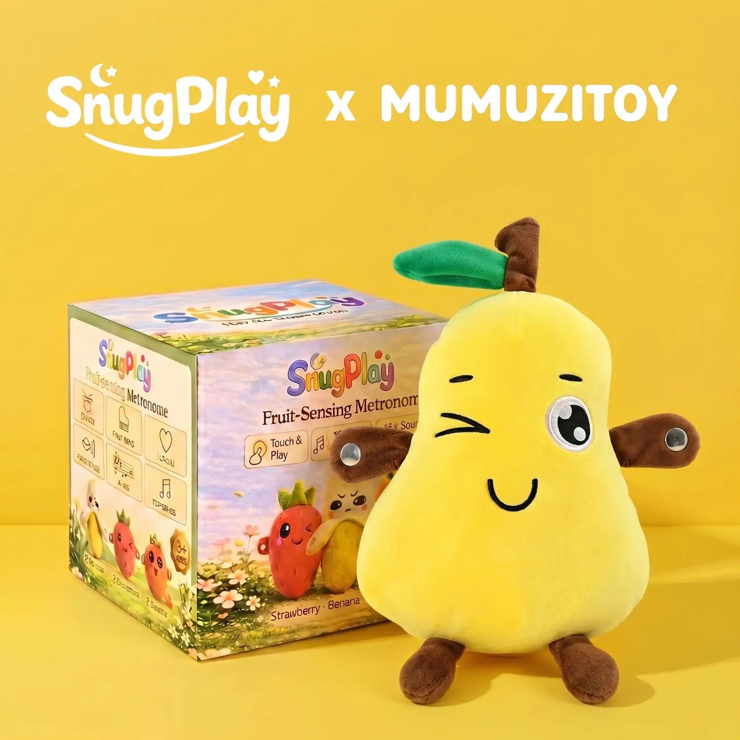 Interactive Music Plush Toy Set: Banana Strawberry Carrot Prank Gift for Kids Adults