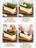DIY Sushi Maker Mold Set for Easy Homemade Rice Roll Preparation