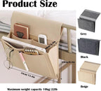Bedside Storage Caddy with Five Pockets for Dorm Bedroom and Sofa Organization
