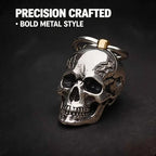 Heavy Duty Skull Keychain for Gothic Biker EDC and Everyday Carry